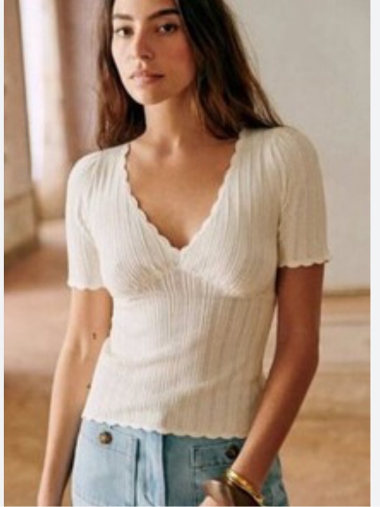 Sezane Tops - Sezane Cloe Jumper Cream Sz XL